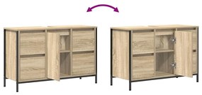 sonoma tölgy mosdószekrény fiókokkal 90x34,5x60 cm