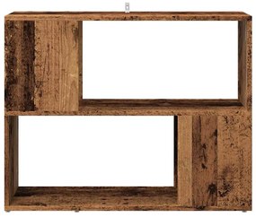 antik fa színű térelválasztó könyvszekrény 80x24x63 cm