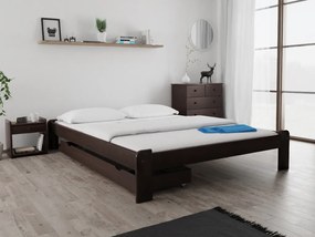 ADA ágy 140x200 cm, diófa Ágyrács: Ágyrács nélkül, Matrac: Deluxe 10 cm matrac