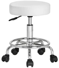 Casaria® Gurulós puff 50x51-65 cm - fehér