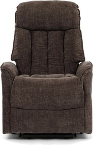 Barna elektromos relaxfotel kábeles vezérléssel, szövet kárpitozással, TV-H9727 BR2