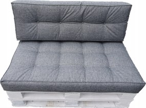 Párnák egy Raklapra 120 X 80 szürke Egyenes Háttámla