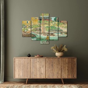 Kép - Childe Hassam, Oyster Sloop, Cos Cob, reprodukciók (150x105 cm)