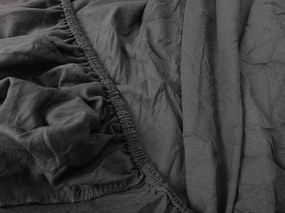 Jersey gumis lepedő BASIC sötétszürke 90 x 200 cm