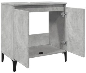 betonszürke szerelt fa mosdószekrény 58x33x60 cm
