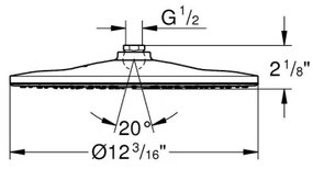 GROHE 26569000 - RAINSHOWER 310 mm zuhanyfej, fényes króm
