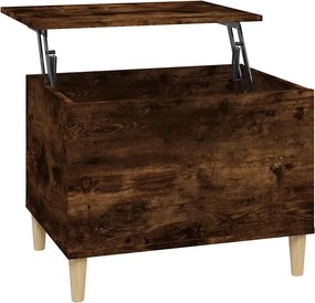 vidaXL füstös tölgy színű szerelt fa dohányzóasztal 60x44,5x45 cm