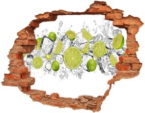 3d fali matrica lyuk a falban Lime jégkocka nd-c-117934420