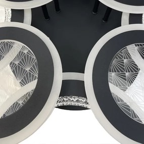 LED Dimmelhető felületre szerelhető csillár LED/200W/230V 3000-6500K + távirányítás