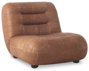 Konyakbarna bőr fotel Wyatt – Dutchbone