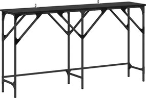 vidaXL Konzolasztal Fekete tölgy 140 x 29 x 75 cm Faanyag