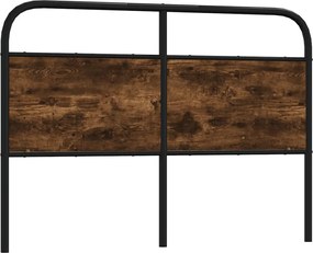 vidaXL csere fejtámla füstölt tölgy 140 cm acél és fűrészelt fa