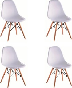 Modern szék DIDIER bükk + fehér 4 db N