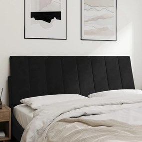 fekete bársony fejtámla párna 120 cm