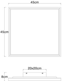 Globo 41596D2 - LED Dimmelhető mennyezeti lámpa LED/24W/230V 2700-6500K+RC