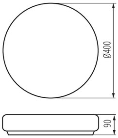 Kanlux 8814 - Fürdőszobai mennyezeti lámpa PERAZ 2xE27/15W/230V á. 40 cm IP44