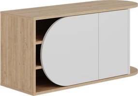Nova Shoe Bench - Oak, White