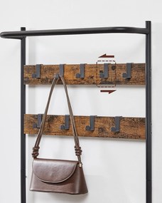 Előszobafal TAYLOR cipős szekrénnyel 180x64 cm, rusztikus barna