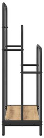 Ruhaszárító polcokkal kézműves tölgy 60 x 30 x 100.5 cm Faanyag