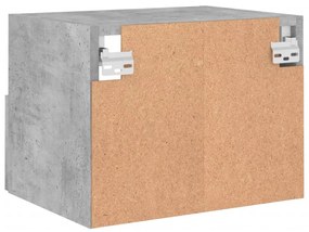 2 db betonszürke szerelt fa fali TV-szekrény 40 x 30 x 30 cm