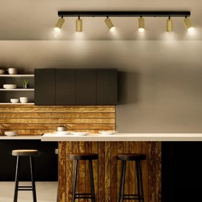 Brilagi - LED dimmelhető spotlámpa SELE GOLDEN 6xGU10/6,5W/230V fekete/arany