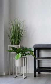 Marla virágcserepek, acél, bézsszürke, 2db