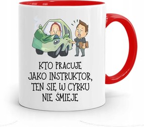 Vezetői Oktatónak Piros Bögre Ajándék fényképes nyomtatással