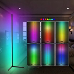 Álló Sarok lámpa Álló éjszakai Rgb Szivárvány hatás 3D Távirányító Alkalmazás