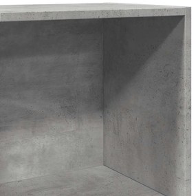 betonszürke szerelt fa könyvespolc 60 x 30 x 114 cm