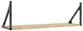 2 db sonoma tölgy színű szerelt fa fali polc 80 x 25 x 25,5 cm