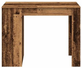 íróasztal fiókkal és polccal régi fa 102x62x77,5 cm gépelt fa
