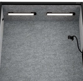 Sally 1150mm korpus Czarny - siedzisko Szary