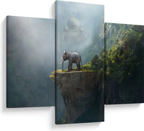 Kép - Az elefánt a Taj Mahal tetején (90x60 cm)
