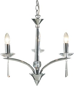 DAR LIGHTING HYP0350 HYPERION Kristály Csillár Csiszolt króm E14 IP20