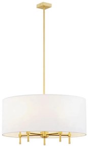 Argon 2132 - Csillár rúdon ABBANO 5xE14/7W/230V sárgaréz/fehér