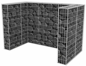 acél gabion 2 db gurulós kukához 180 x 100 x 120 cm
