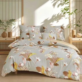 Flanel ágyneműhuzat Homa BRIA GREY 7 részes 140x200 cm