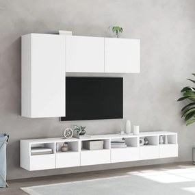 fehér szerelt fa fali TV-szekrény 60 x 30 x 30 cm