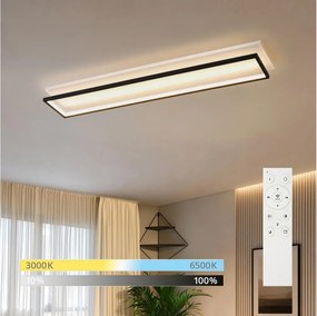 BRILAGI - LED dimmelhető mennyezeti lámpatest OUTLINE LED/90W/230V 18x100 cm fehér/fekete + távirányító