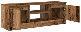 antik fa színű szerelt fa TV-szekrény 102x30x36 cm
