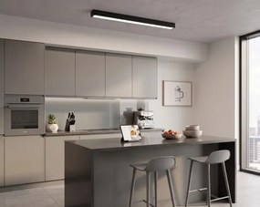 LED felületre szerelhető/kábelen függeszthető csillár LED/44W/230V 4000K 120 cm fekete