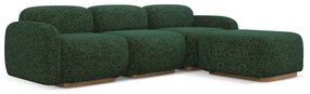 Sötétzöld moduláris sarokkanapé (variálható sarok) Ailani – Makamii