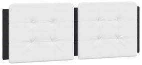 fekete és fehér műbőr ágykeret matrac nélkül Zadar 120 x 200 cm