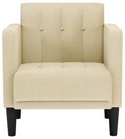 krém szövet kanapészék karfás szék 53 cm