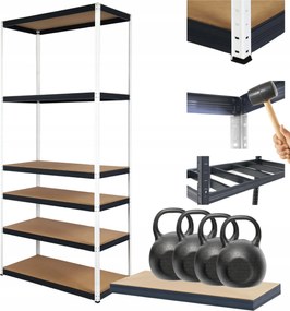 Tárolószekrény fém állvány Helios 196x120x50cm 6Px400kg Erős Lengyel