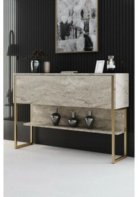 Luxe Travertine and Gold komód