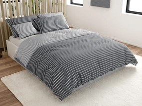 Povlečení z Renforcé bavlny CAPRIVI šedé knoflík Ágyneműhuzat mérete: 70 x 90 cm | 140 x 200 cm