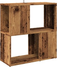 vidaXL antik fa színű szerelt fa könyvszekrény 60 x 24 x 63 cm
