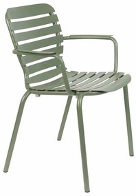 Vondel kerti szék karfával, zöld