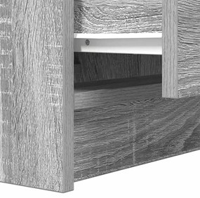 szürke sonoma színű éjjeliszekrény 2 fiókkal 38x34x80 cm